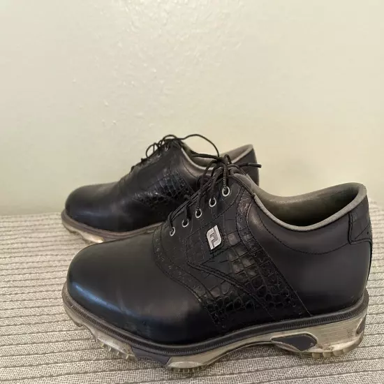 FootJoy 53678 FJ Dryjoys Tour Opti Flex2 Men's Sz 12 Black Leather Golf Shoes