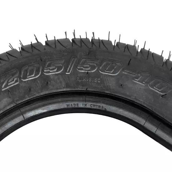 Set of 2 205/50-10 Dot Golf Cart Tires 4 Ply Rated LRB Tubeless Black Rubber