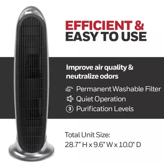 Honeywell HFD-120-Q QuietClean Air Purifier with Permanent Washable Filters, ...