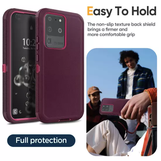 For Samsung Galaxy S20/S20+/Ultra/FE Heavy Duty Shockproof Case Cover Belt Clip