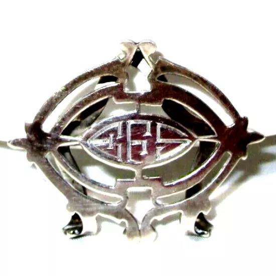 Vintage Sterling Silver Money Napkin CLIP RLB Rogers Lunt Bowlen Monogram "EFS"