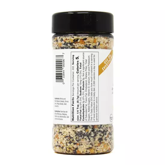 Everything Bagel Mix Seasoning, 5.5 Ounce Bottle