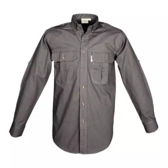 TAG SAFARI Mens Trail Long Sleeve Olive Shirt (MS-039L/S-P867-O)