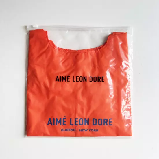 Aime Leon Dore Packable Tote Shopping Bag Orange NWT