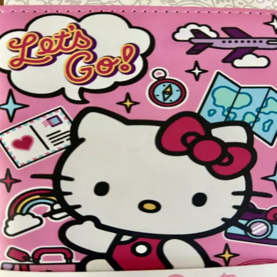 New Sanrio Hello Kitty Travel Passport Holder and Luggage Tag Set