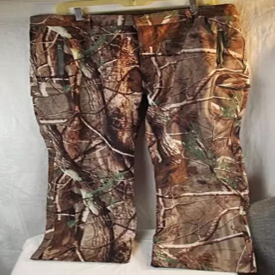 VGC Mens Fleece Lined Water Resistant Camo Camouflage Pants Tree Brown Lg