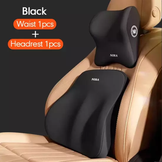 Car Headrest Lumbar Support Memory Foam Cushion Backrest Car Neck Pillow