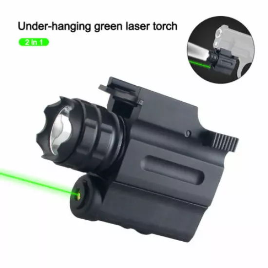 RED/Green Laser Sight LED Flashlight 20mm Picatinny Rail For Pistol Rifle Gun