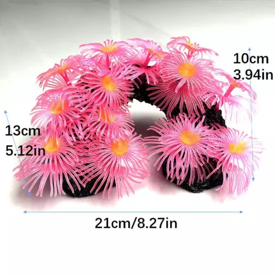 Artificial Silicone Coral Reef Aquarium Fish Tank Ornament Landscapin Home Deco'