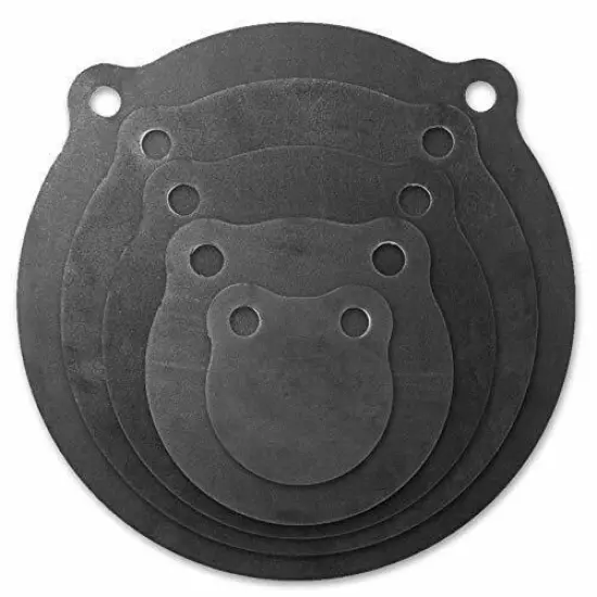 KRATE Tactical 5-Piece AR500 Steel Gong Targets 3/8" Gun Shooting Practice Range