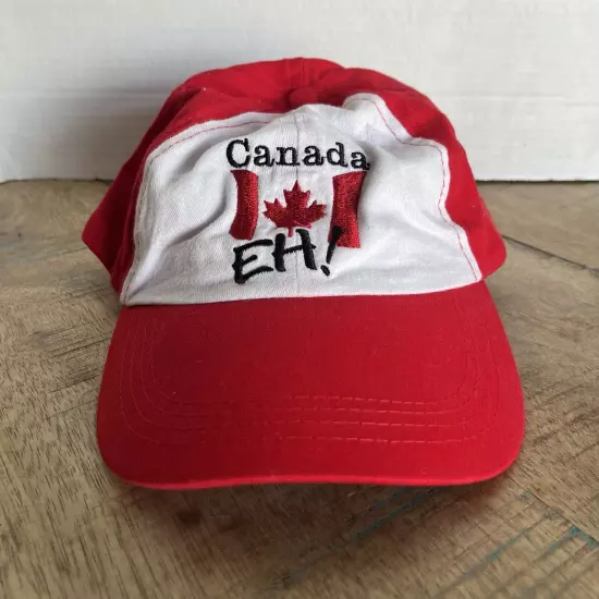 Canada Flag EH! Hat Red Hat Adjustable Adult Size Red Hat Baseball Cap