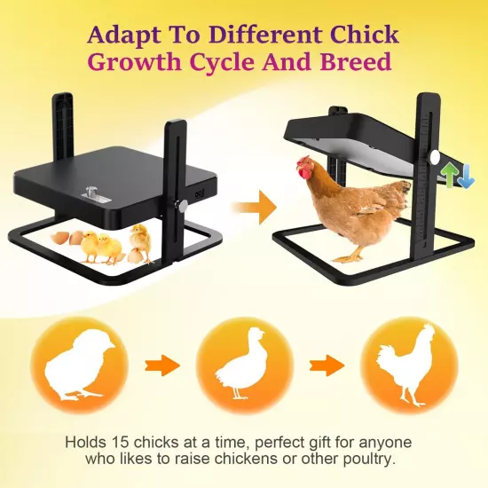 Brooder Heater for Chicks, 18W Poultry Heating Plate with Adjustable Temperature