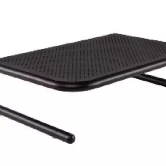 Black Steel Computer Monitor Stand, 14.89 x 4.39 x 11.29”, Laptop, Rack, Shelf