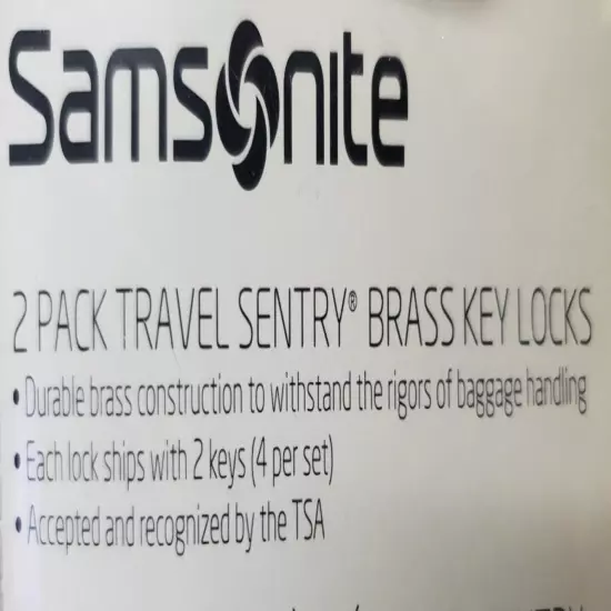 Samsonite Brass Luggage Locks 2 Pack Travel Sentry New