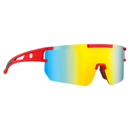 Oversized One Piece Lens Sports Shield Baseball Cycling Sunglasses Mirror