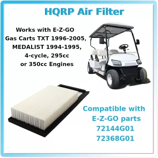 Air Filter for E-Z-GO Gas Golf Carts TXT & Medalist 295cc / 350cc Engines 94-05