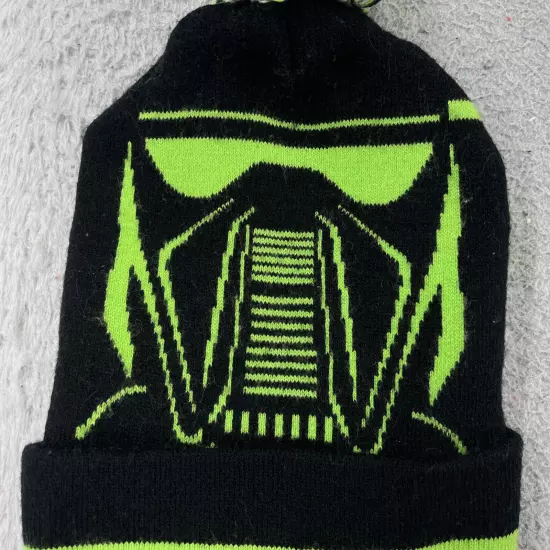 Rogue One Death Trooper Beanie Toque Adult OS Green Black Knit 100% Acrylic