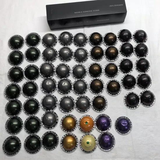 Nespresso Coffee Mixed Lot Sampler Espresso Pods - 67 Capsules-loose Pods