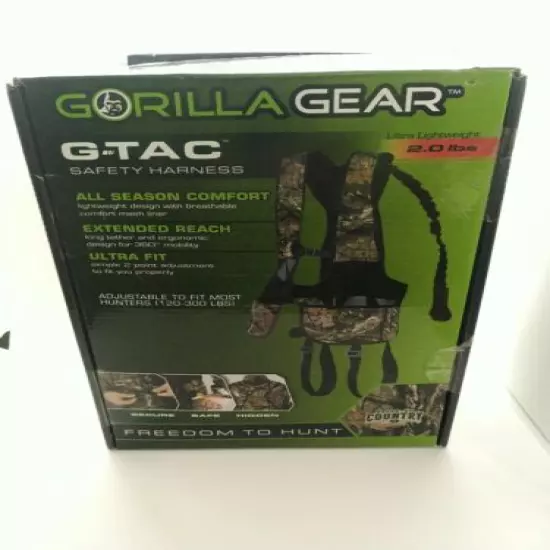 Gorilla Gear G-TAC 120-300 lb Hunter Safety Harness Easy-On Mossy Oak 