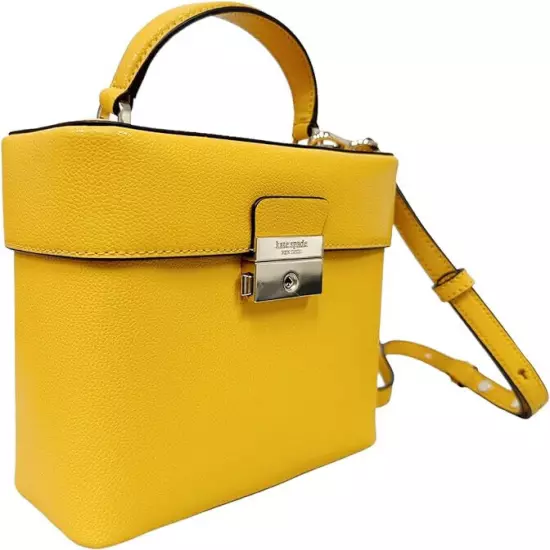 Kate Spade Voyage Leather Small Top-Handle Sunglow Yellow CROSSBODY NEW