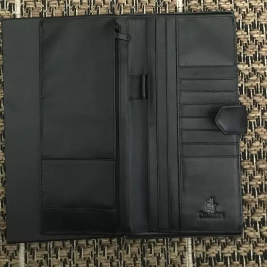 BNIB Beautiful Black Leather Emirates Travel Wallet In Presentation Box