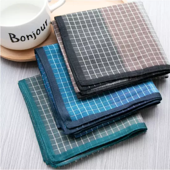 Handkerchiefs for Men 100% Cotton Classic Pocket Squares Hankies