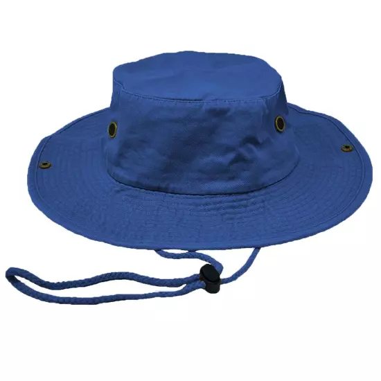 Unisex 100% Cotton Bucket Hat Fishing Camping Safari Boonie Sun Brim Summer Cap