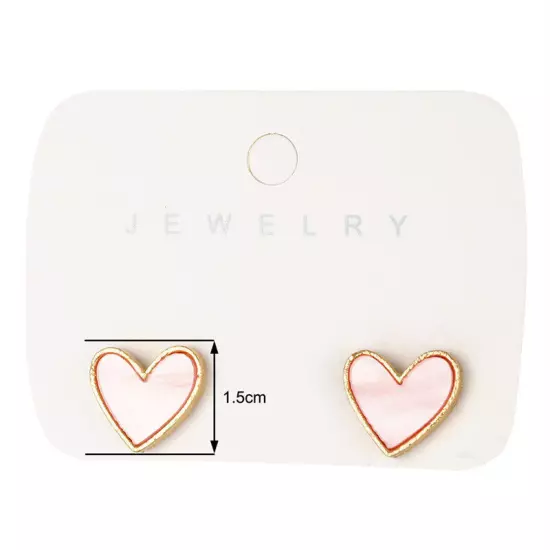 Sweet Heart Stud Earrings For Women Girls Enamel Earrings Mini Ear Studs Trendy