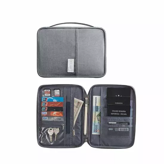 Multi-functional waterproof passport holder travel document wallet RFID bag