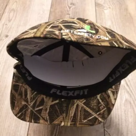 Lift Safety Camo Flexfit Baseball Hat Cap Hunting OSFA Safety NEW DISPLAY