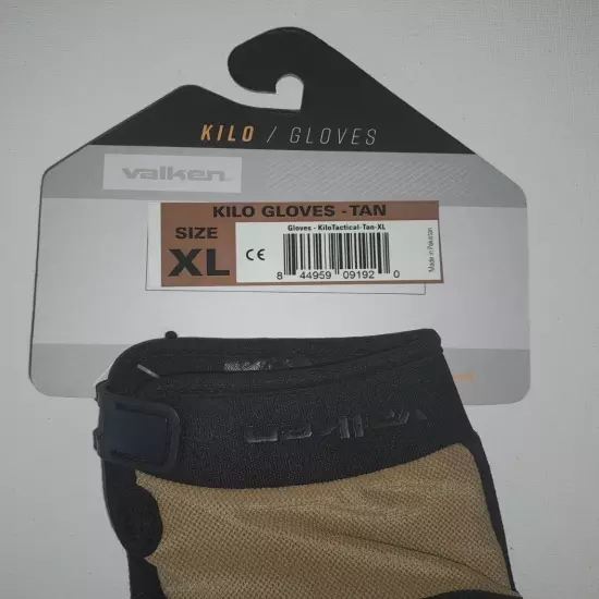 Valken Kilo Tactical Gloves Tan XL