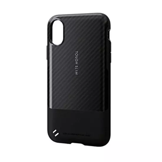 ELECOM iPhone X case cover shock absorption TOUGH SLIM Premium film carbon F/S