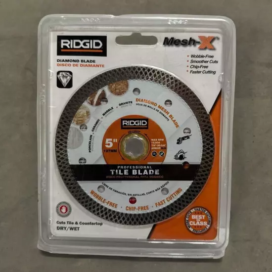 New Rigid 5" Professional Tile Blade Dry/Wet Diamond Blade (Mesh-X)