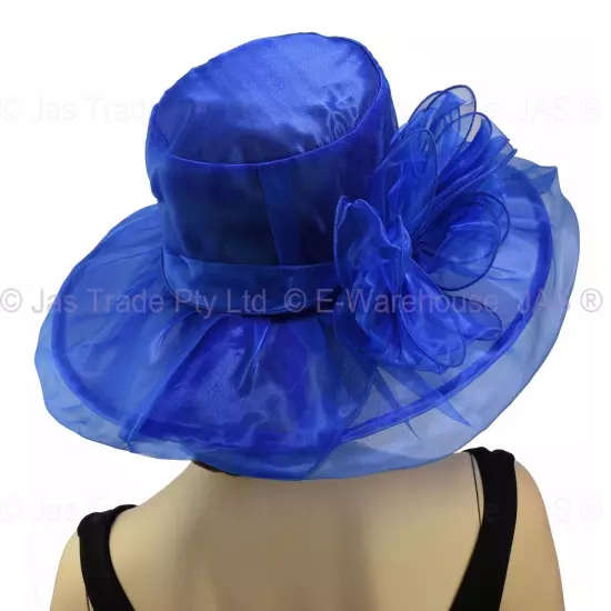 Spring Race Carnival Derby Day Church Wedding Women Ladies Organza Evening Hat