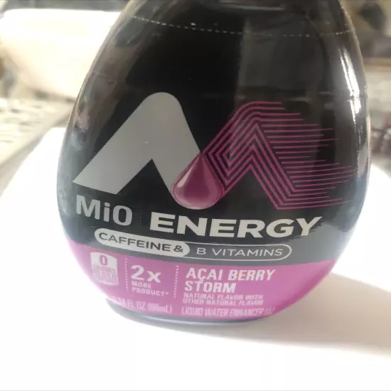 (8) - 2X=Mio Energy Acai Berry Storm CAFFEINE B Vit Liquid Water