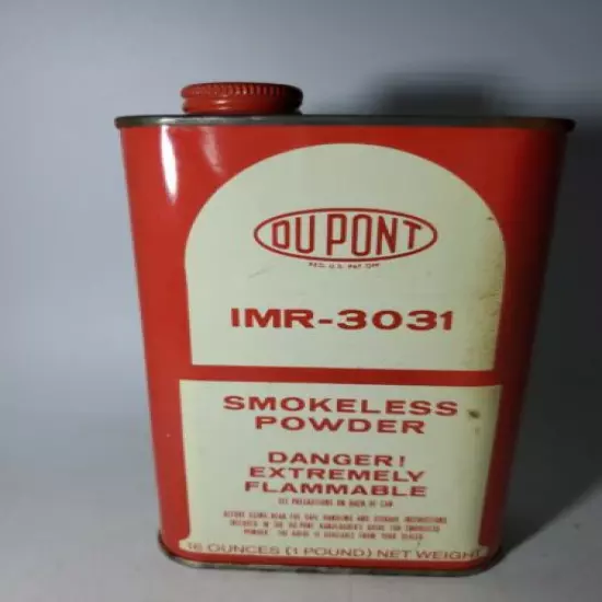 VINTAGE DUPONT IMR-3031 GUN POWDER TIN CAN (EMPTY) 