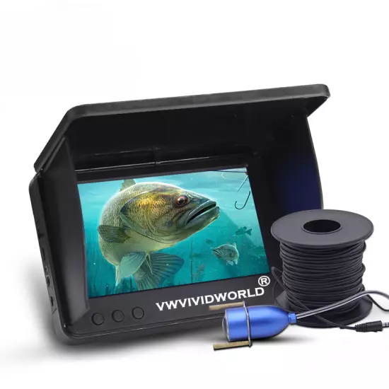 5.0/4.3 Inch Display Underwater 220° Fishing Camera Waterproof Night Vision New