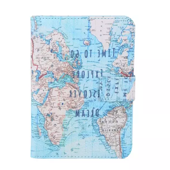 Cute Printing PU Leather Passport Holder Protection Cover ID Credit Cards Case