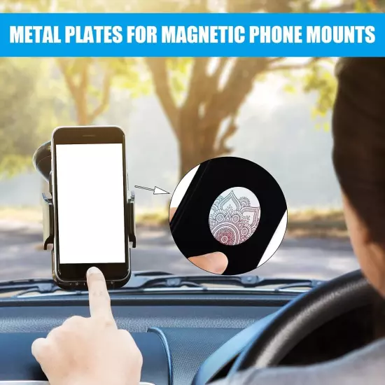 Cell Phone Car Mount Holder Magnetic Metal Plate Replacement Kit 8 PACK