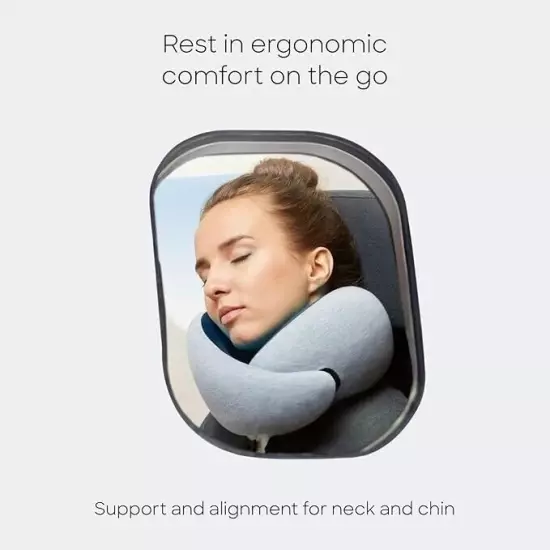 Ostrichpillow Go Neck Pillow Memory Foam Travel Pillow Ergonomic Blue Reef NWB