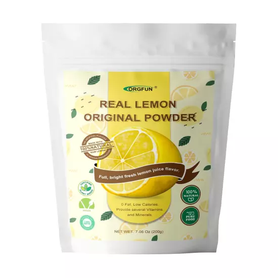 Original Lemon Powder Made with Real Lemons, Freeze Dried Juice Powder, Strong F