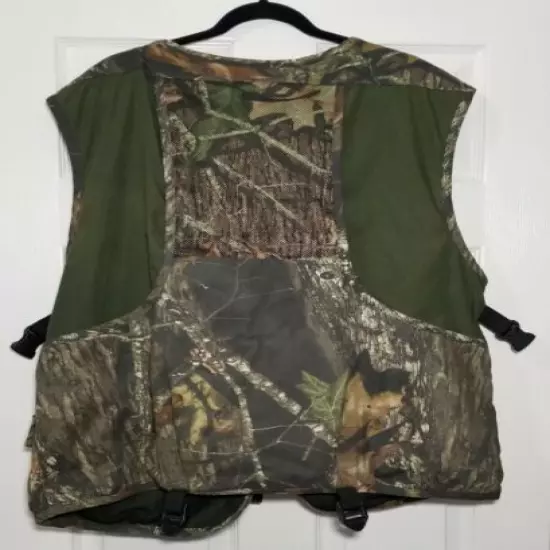 Men's Mossy Oak Strut Zone Hunting Back Pad Caution Flag Vest XL