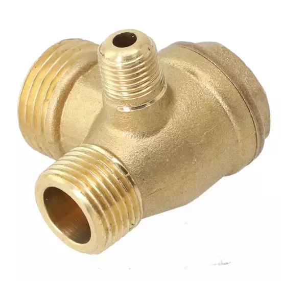 3-Port Brass Air Compressor Check Valve Central Pneumatic Male-Thread G1/2 G3/8#