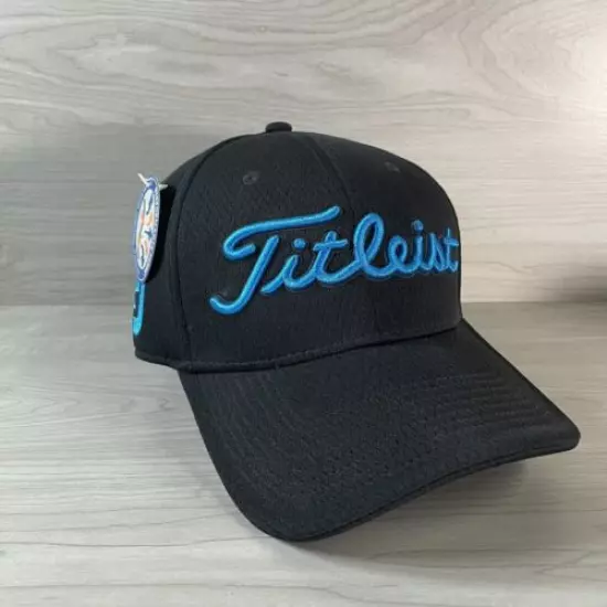 New Titleist FootJoy FJ Pro V1 Black Hat Baseball Cap Size M/L Free Shipping.