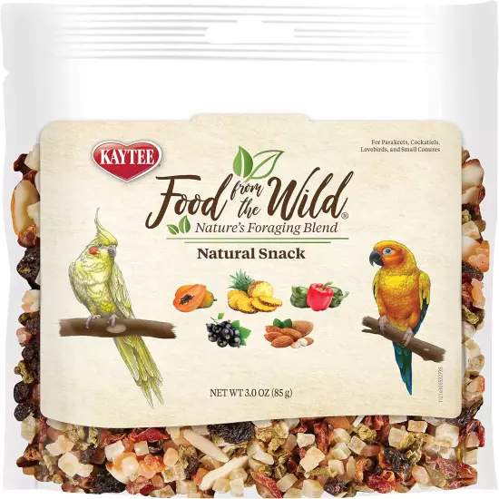 Food from the Wild Natural Pet Bird Snack Food Treats for Parakeets, Cockatiels,