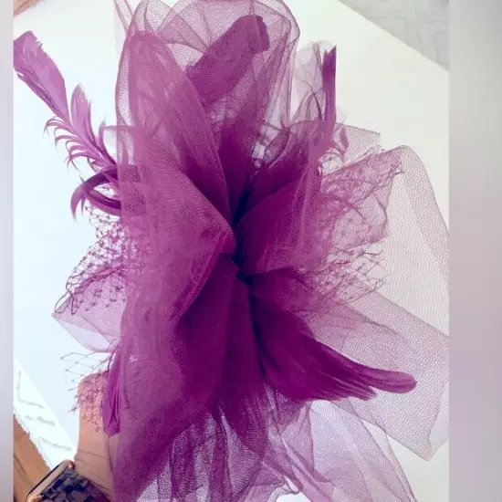 Women Feather Hair Fascinator Clip Wedding Headband Royal Tea Cocktail Party Hat