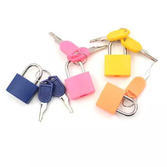 Small Strong Steel Padlock Travel Suitcase Drawer Dormitory Locks With 2Key Y~vm