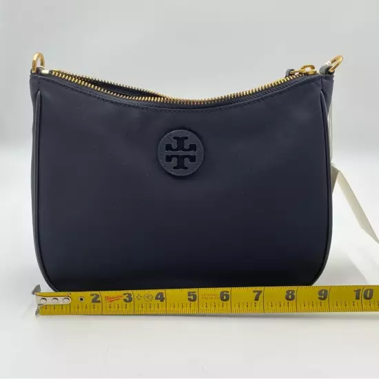 New Tory Burch Black Nylon Convertible Small Hobo Crossbody Bag 88370