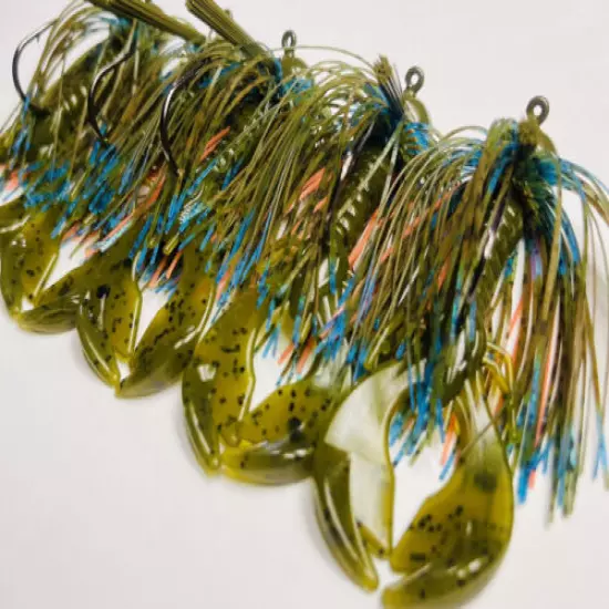 BGL’s Tie&Go Small Pack-3/8oz Hand Tied-(Bream Bed)-Football Jigs W/Trailers