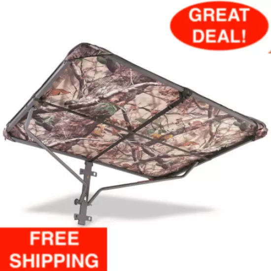 Deluxe Tree Stand Umbrella Steel Frame Fabric Water-Resistant Protects Rain Sun